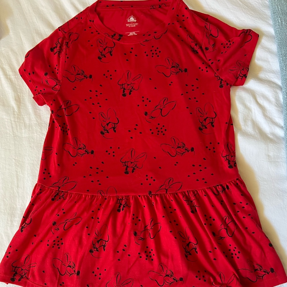Red Minnie Mouse shirt size small from Disneyland like new condition.
